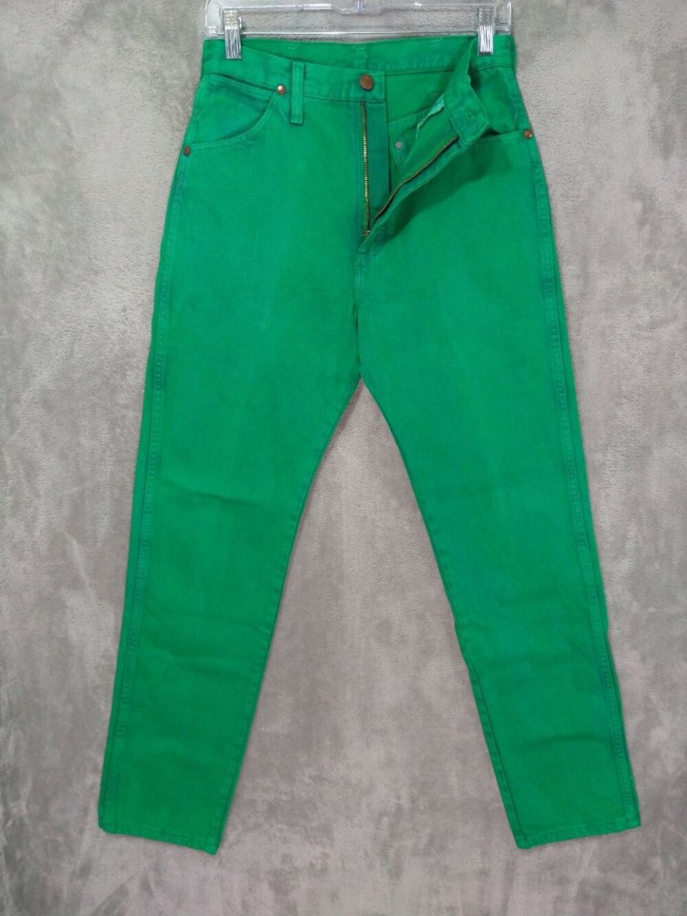 Wrangler Jeans Womens 9x32 Green Denim Cowboy Cut Slim Fit High Rise Vintage